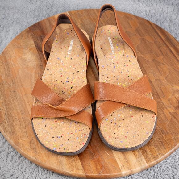 Merrell Syrah Womens Size 11 Brown Napa Valley Cork Sling Sandals - Picture 2 of 7